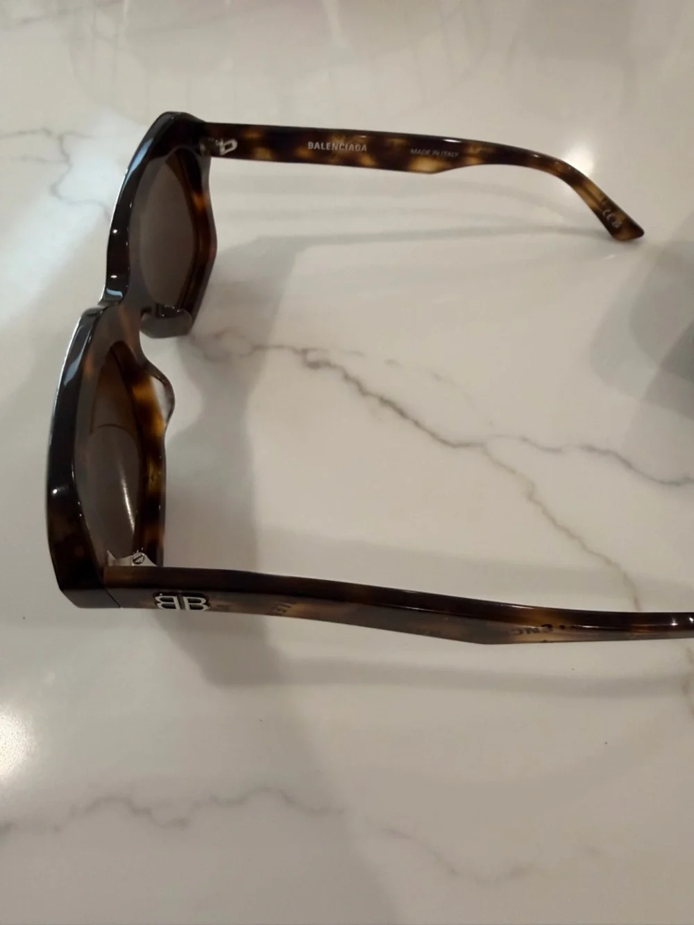 Balenciaga Tortoiseshell Square Sunglasses - Picture 2 of 4